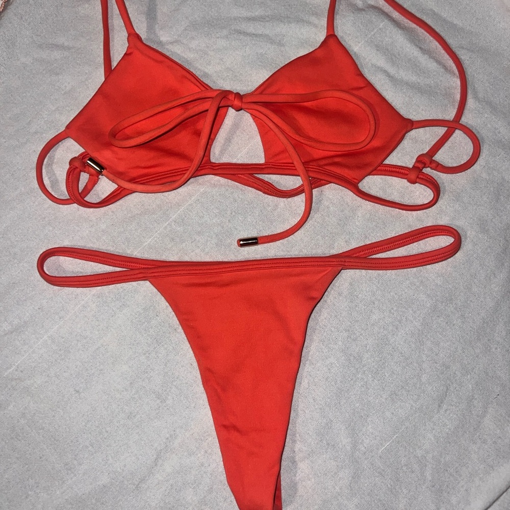 Indah Red Triangle Bikini Swimwear
